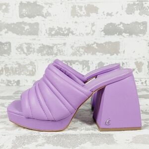 New Circus By Sam Edelman Marlie Purple Platform Block Heel Heel Slides i207